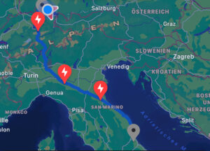 Tesla Reisebericht nach Italien